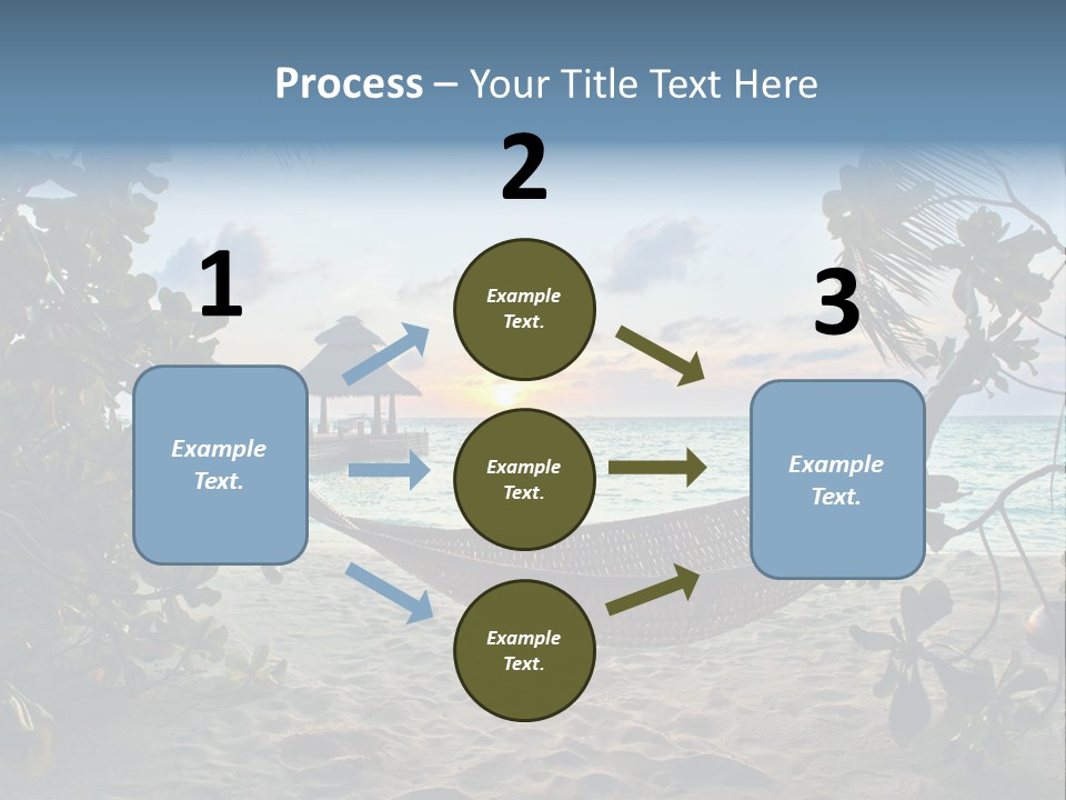 Caribbean Evening Leaves PowerPoint Template