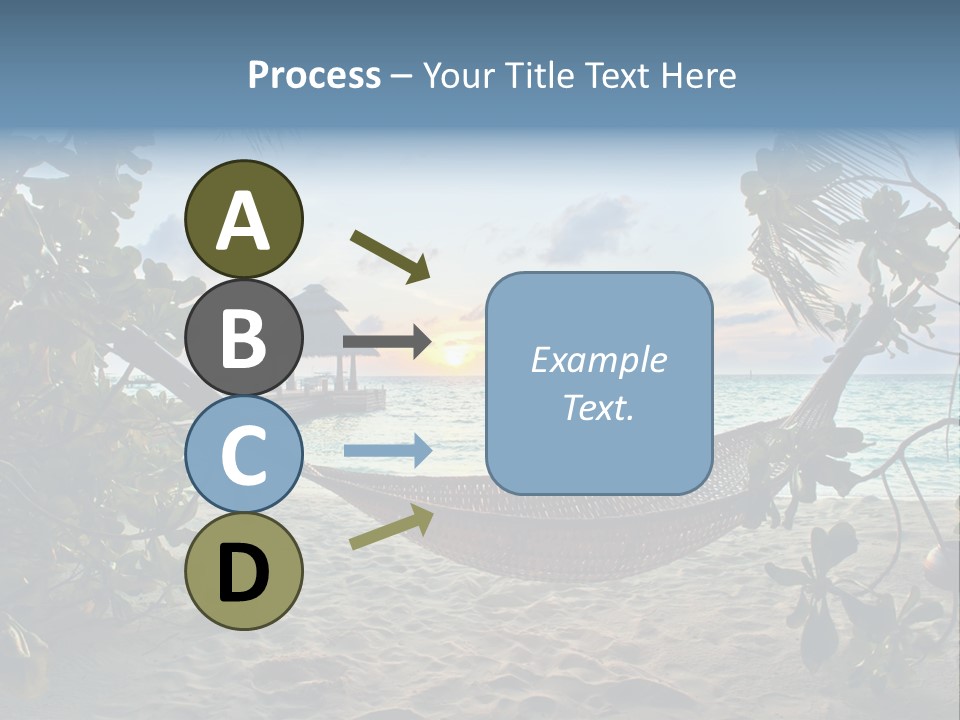 Caribbean Evening Leaves PowerPoint Template