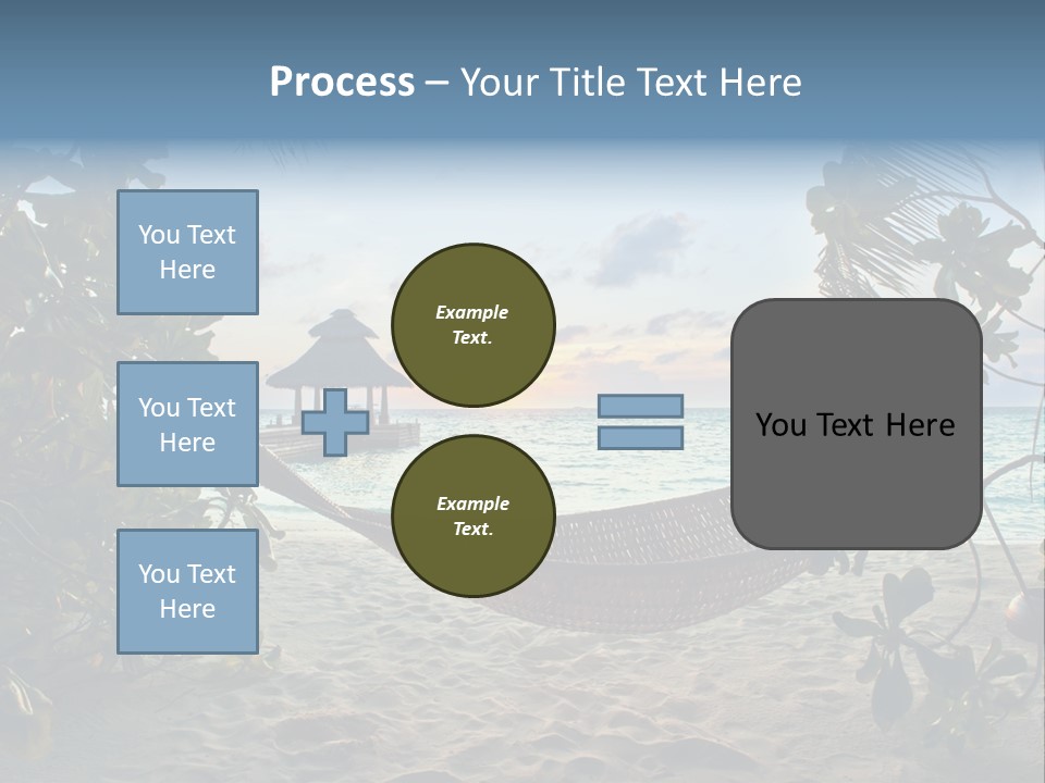 Caribbean Evening Leaves PowerPoint Template