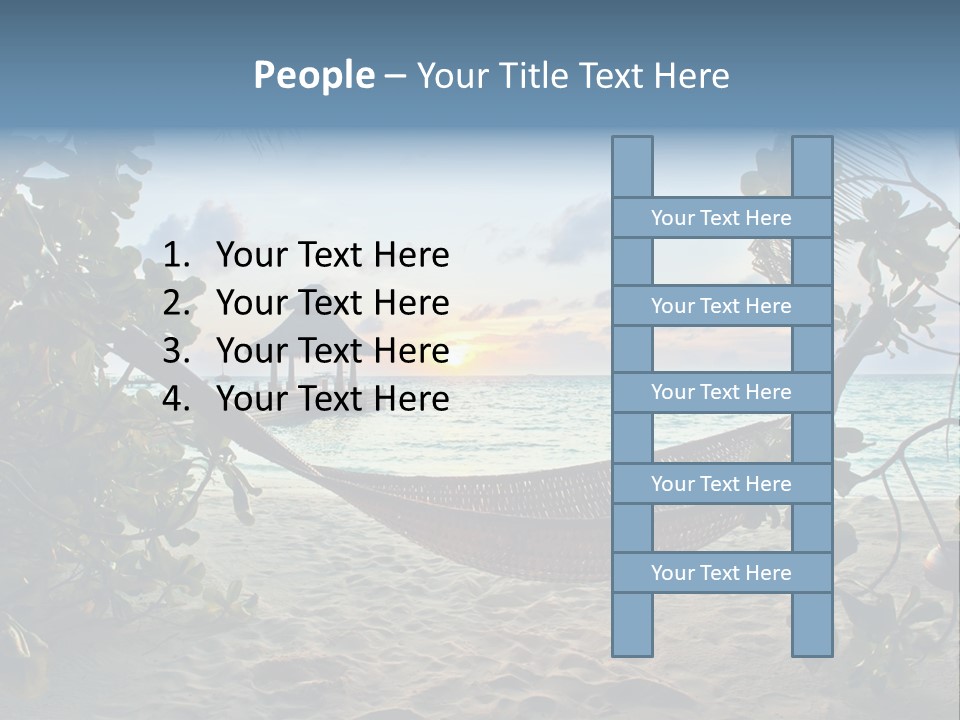 Caribbean Evening Leaves PowerPoint Template