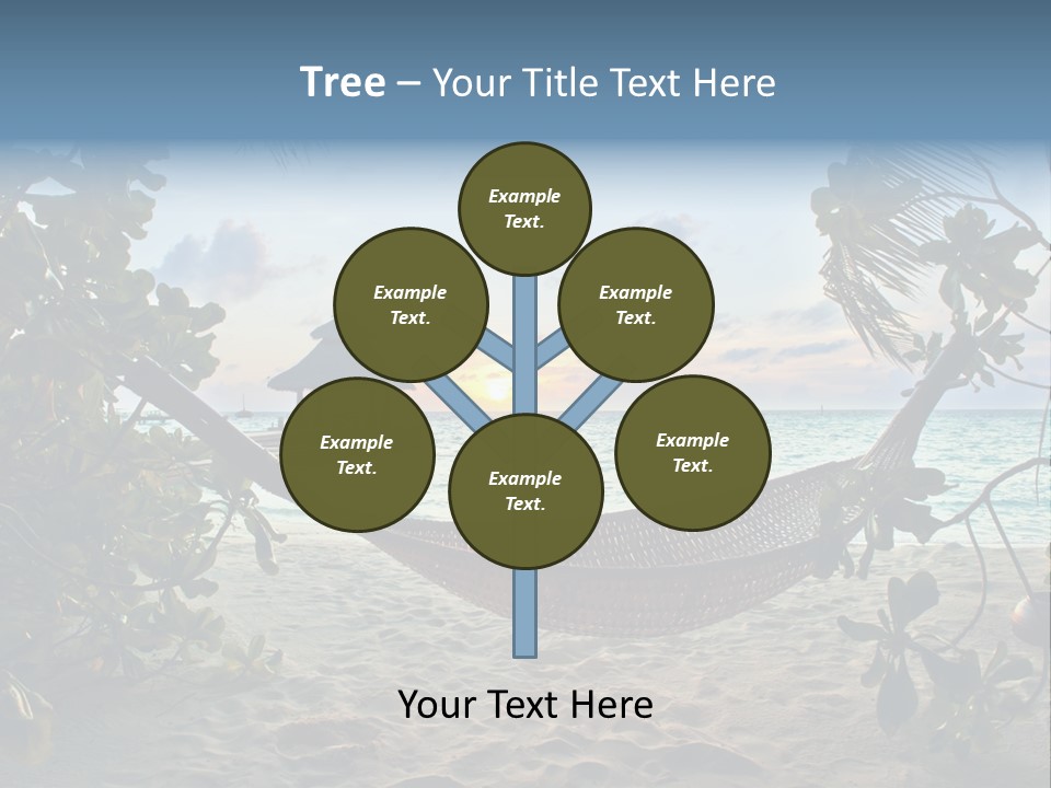 Caribbean Evening Leaves PowerPoint Template