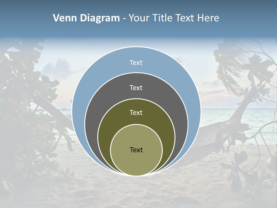Caribbean Evening Leaves PowerPoint Template