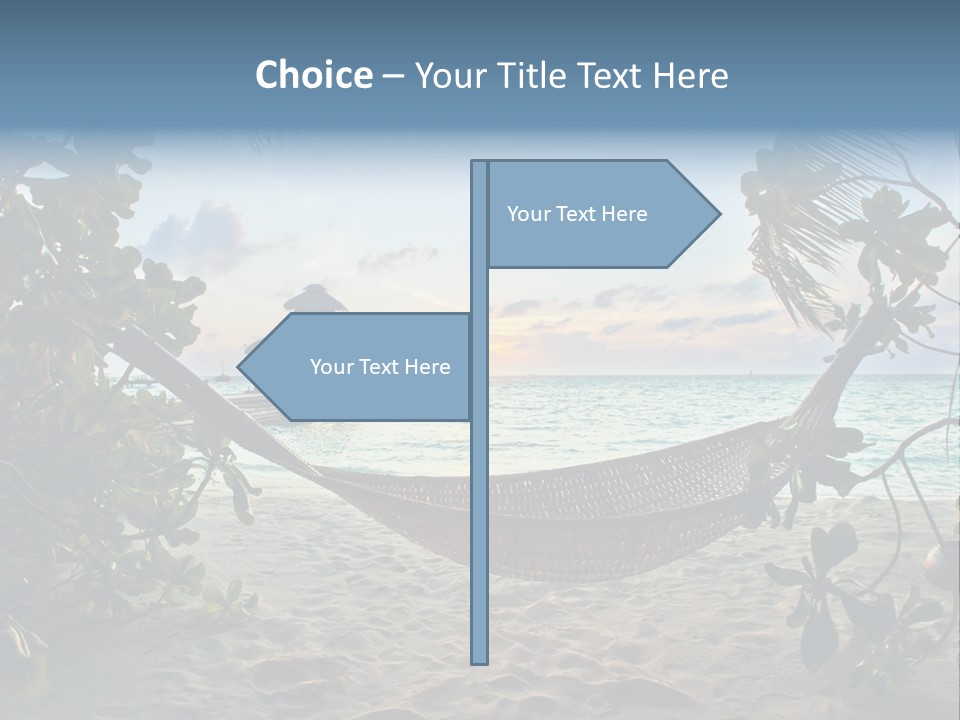 Caribbean Evening Leaves PowerPoint Template