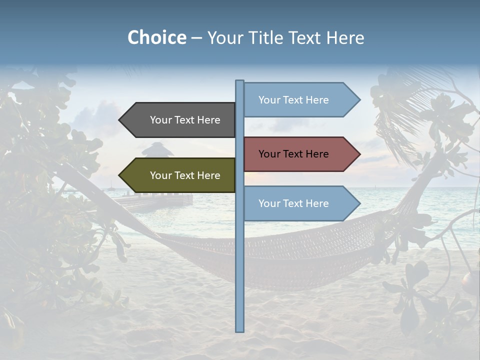 Caribbean Evening Leaves PowerPoint Template