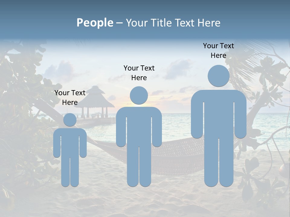 Caribbean Evening Leaves PowerPoint Template