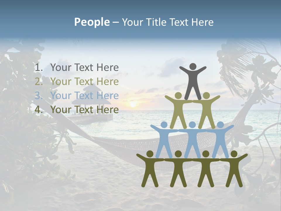 Caribbean Evening Leaves PowerPoint Template