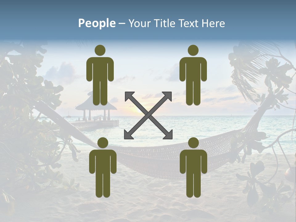 Caribbean Evening Leaves PowerPoint Template