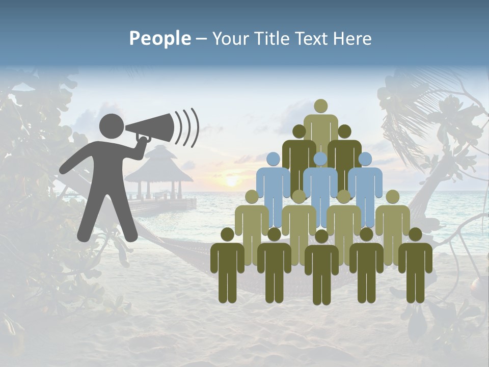 Caribbean Evening Leaves PowerPoint Template