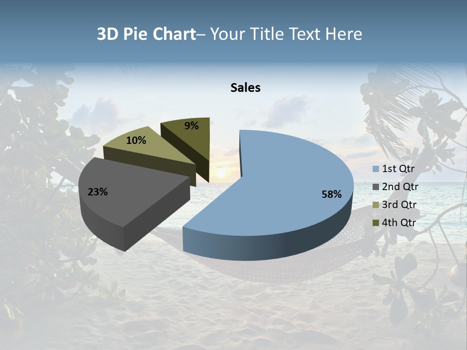 Caribbean Evening Leaves PowerPoint Template
