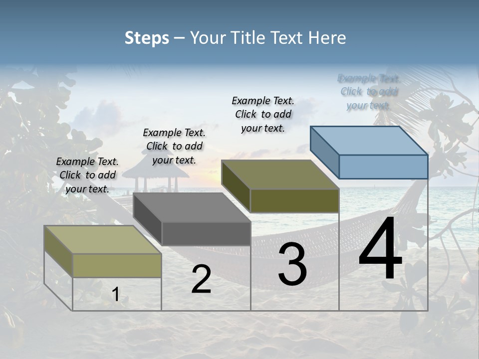 Caribbean Evening Leaves PowerPoint Template