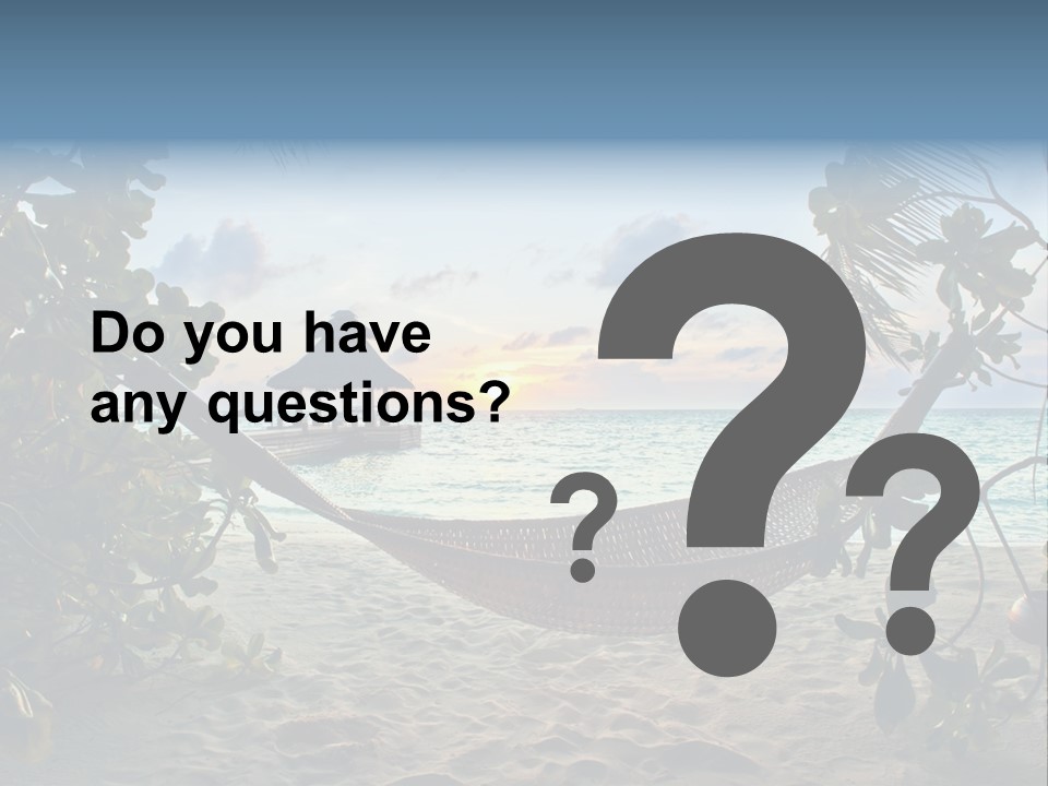 Caribbean Evening Leaves PowerPoint Template