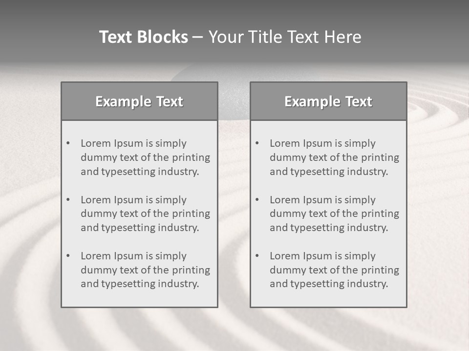Zen Sandstone Creativity PowerPoint Template