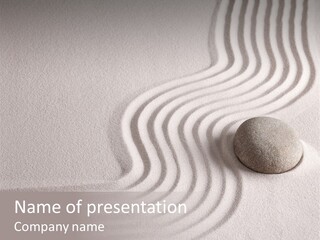 Sand Copy Space Buddhism PowerPoint Template