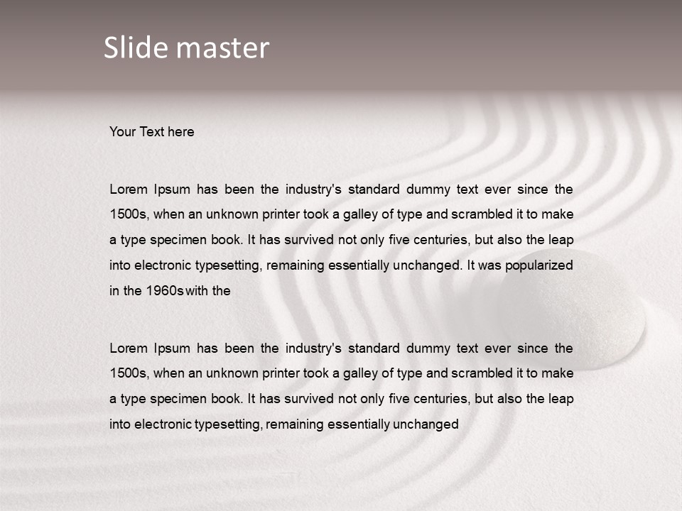 Sand Copy Space Buddhism PowerPoint Template