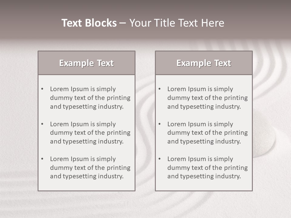 Sand Copy Space Buddhism PowerPoint Template