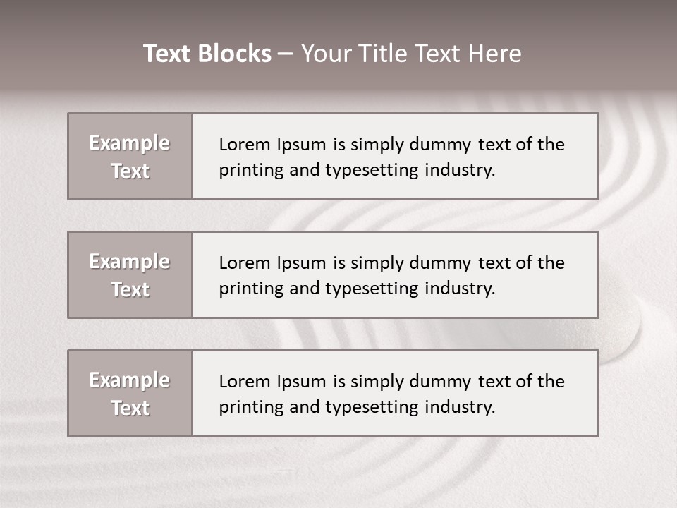 Sand Copy Space Buddhism PowerPoint Template