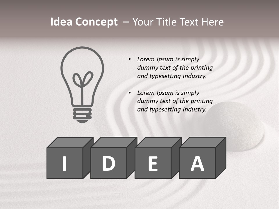 Sand Copy Space Buddhism PowerPoint Template