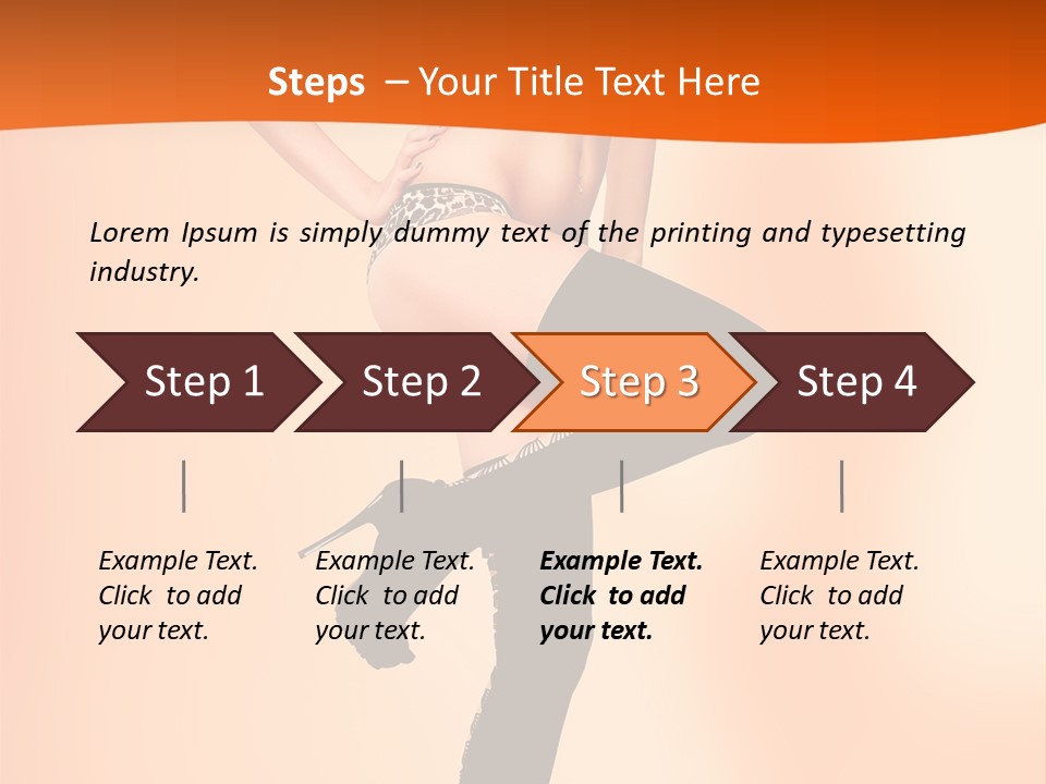 Sensual Fashion Slim PowerPoint Template