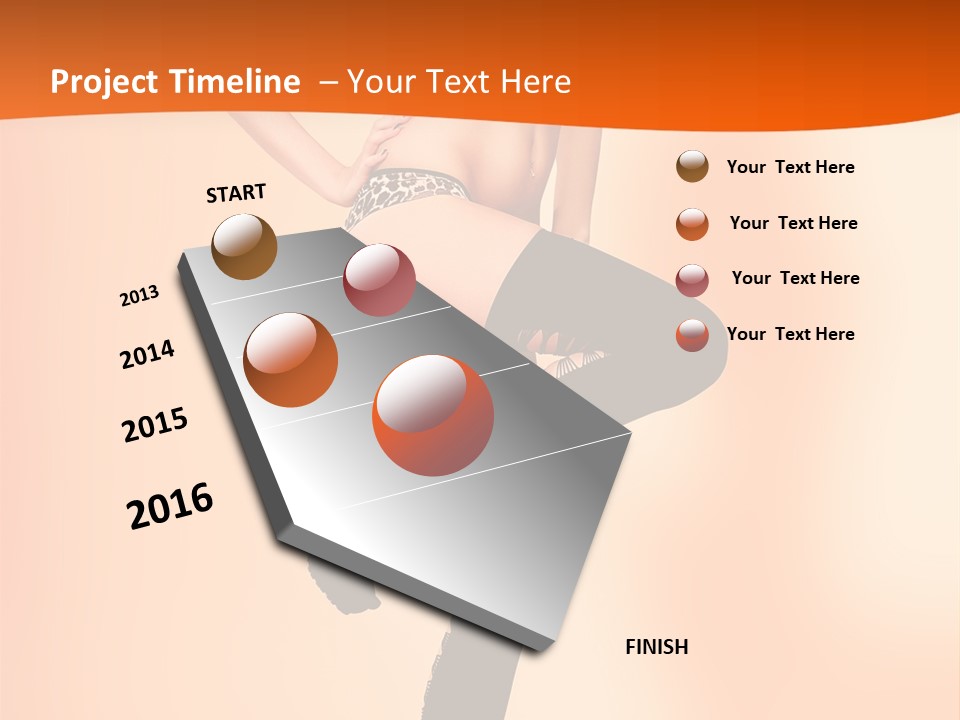 Sensual Fashion Slim PowerPoint Template
