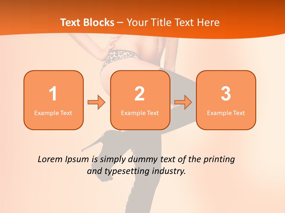 Sensual Fashion Slim PowerPoint Template