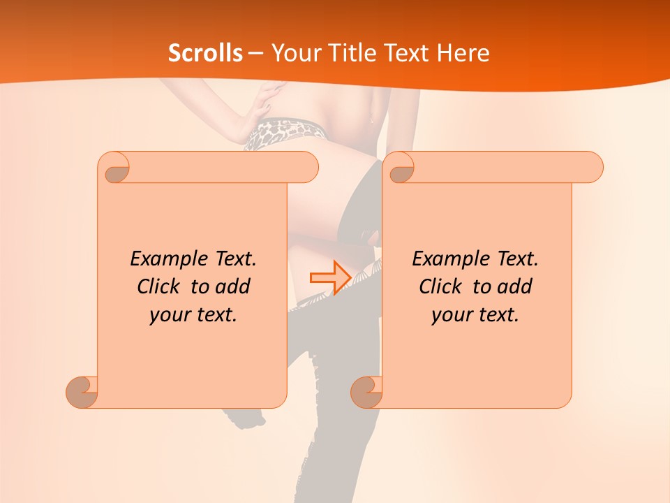 Sensual Fashion Slim PowerPoint Template