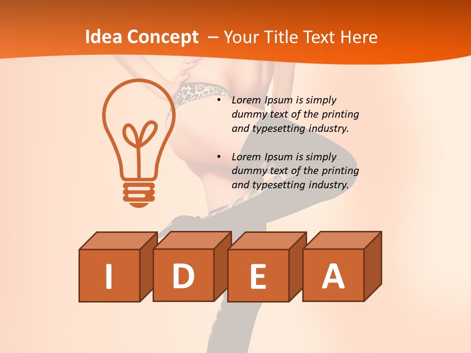 Sensual Fashion Slim PowerPoint Template