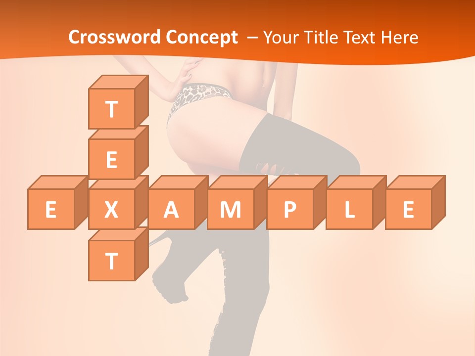 Sensual Fashion Slim PowerPoint Template