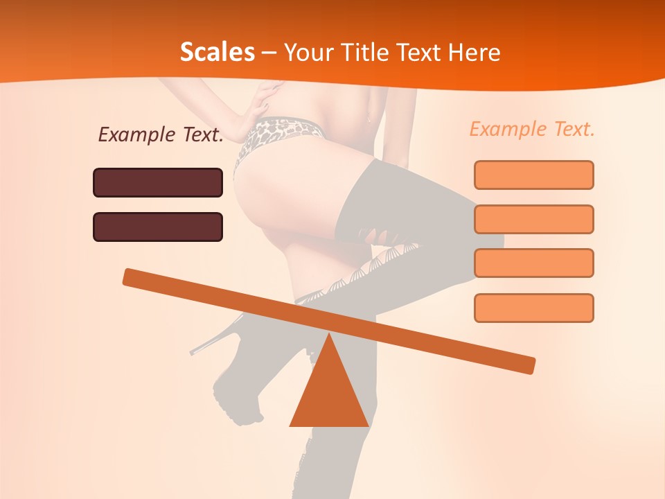 Sensual Fashion Slim PowerPoint Template