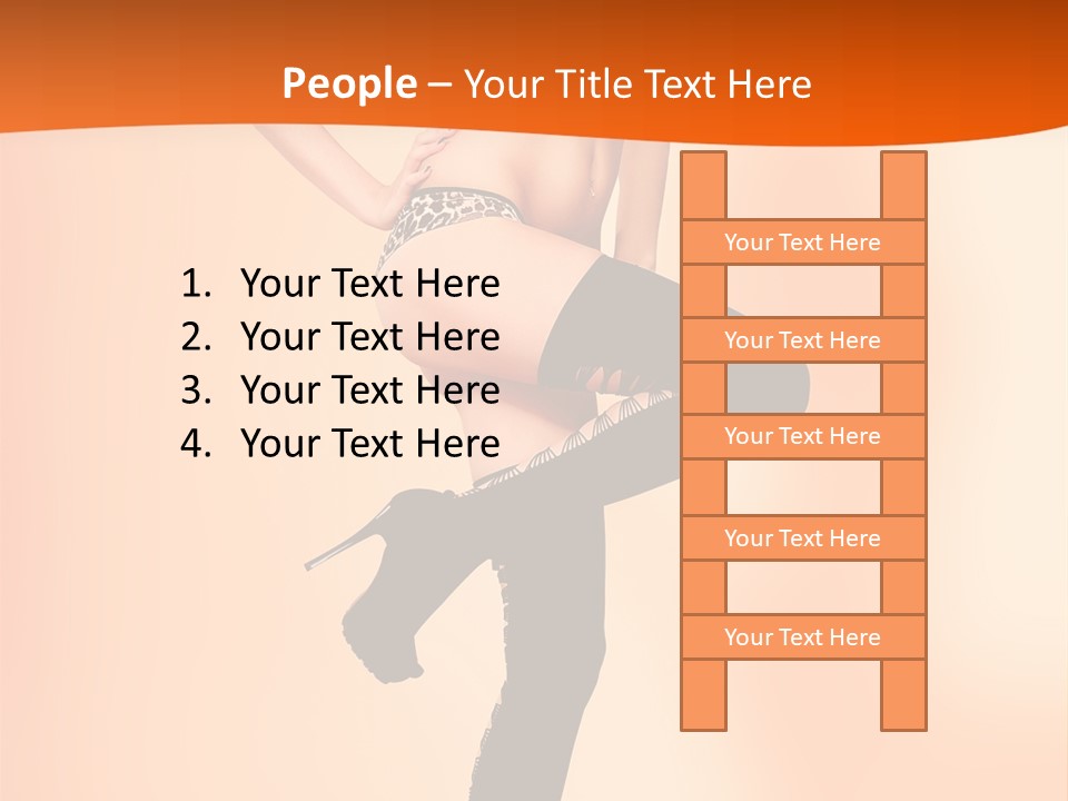 Sensual Fashion Slim PowerPoint Template