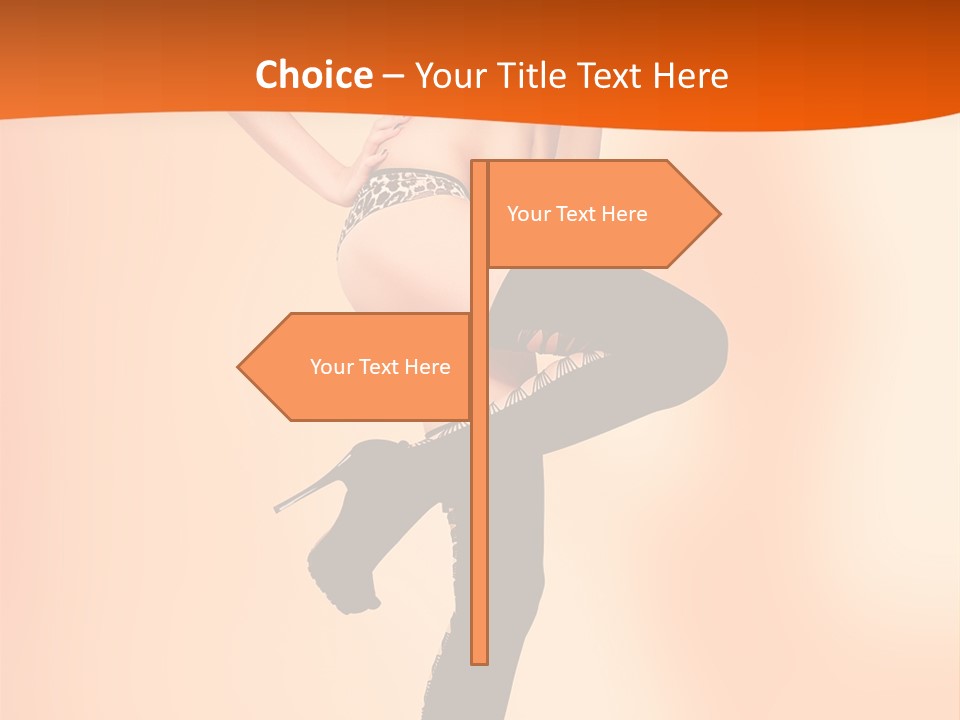 Sensual Fashion Slim PowerPoint Template