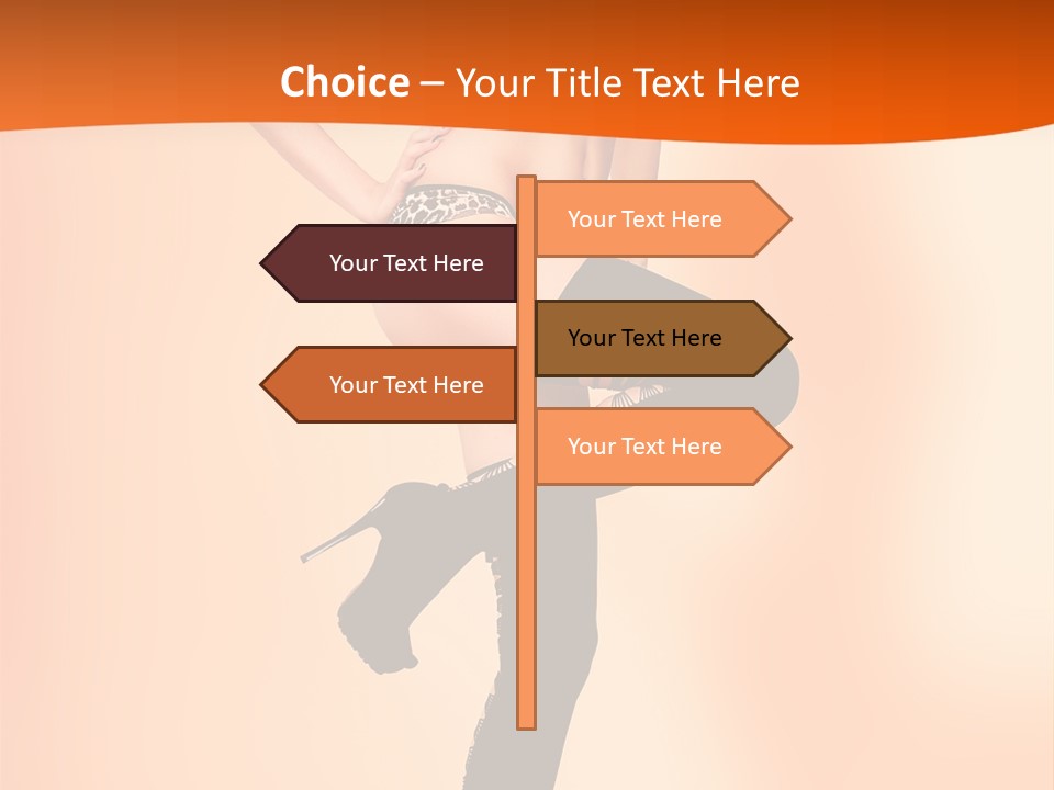 Sensual Fashion Slim PowerPoint Template