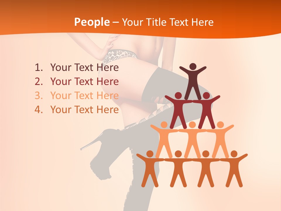 Sensual Fashion Slim PowerPoint Template