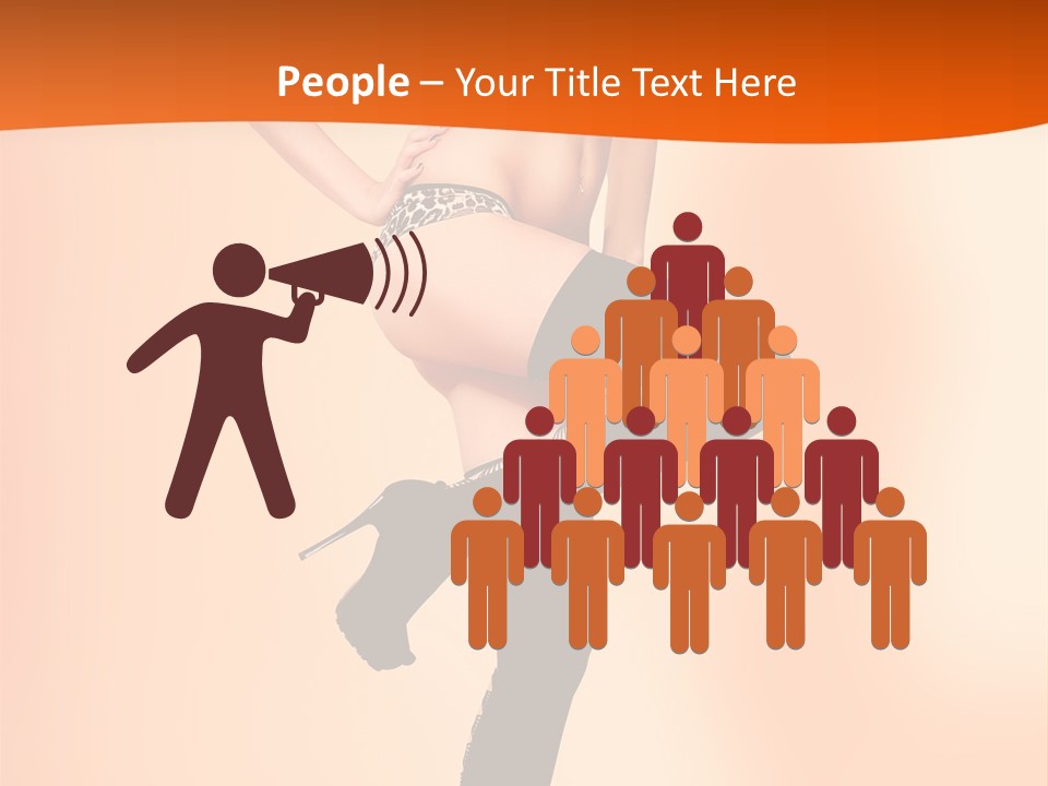 Sensual Fashion Slim PowerPoint Template