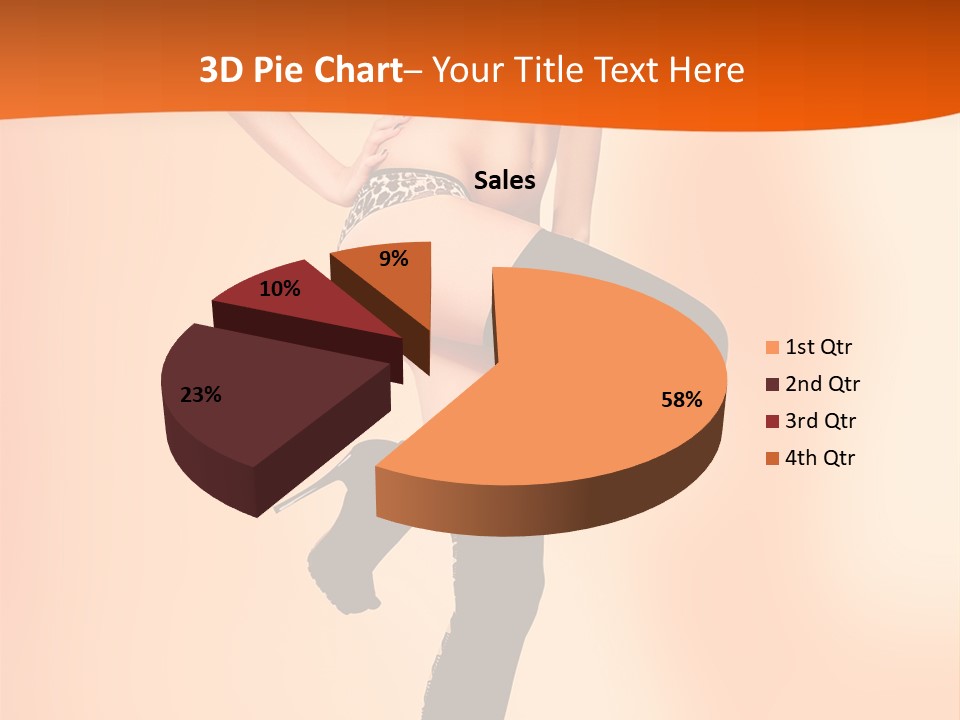 Sensual Fashion Slim PowerPoint Template