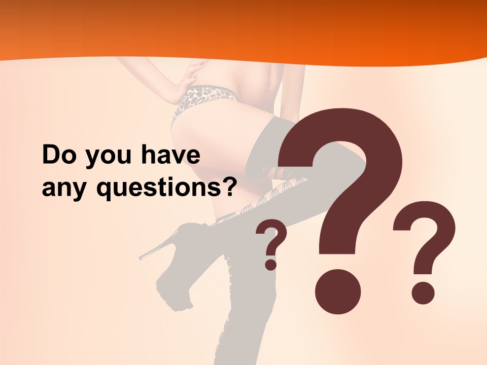 Sensual Fashion Slim PowerPoint Template