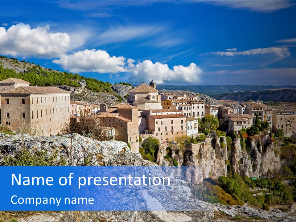 Cliff Height Rocky PowerPoint Template