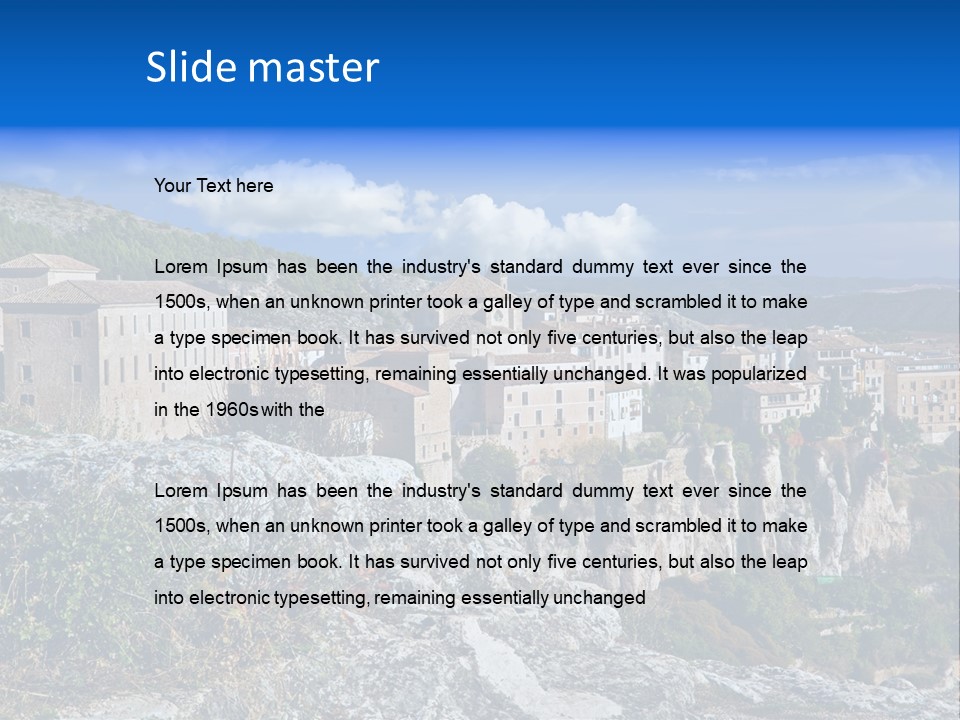 Cliff Height Rocky PowerPoint Template