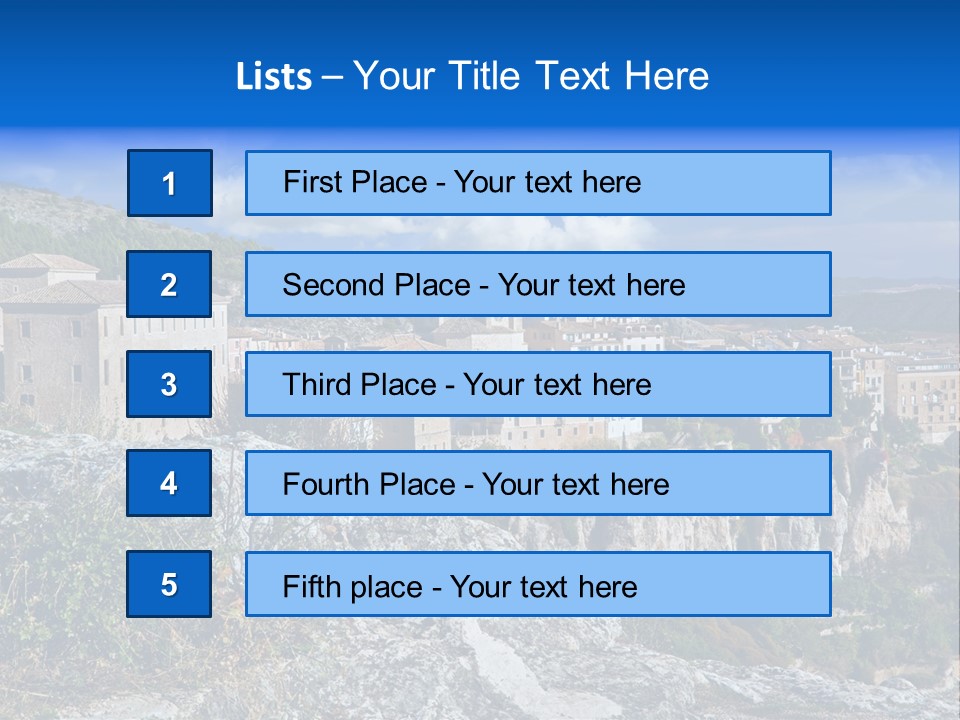 Cliff Height Rocky PowerPoint Template