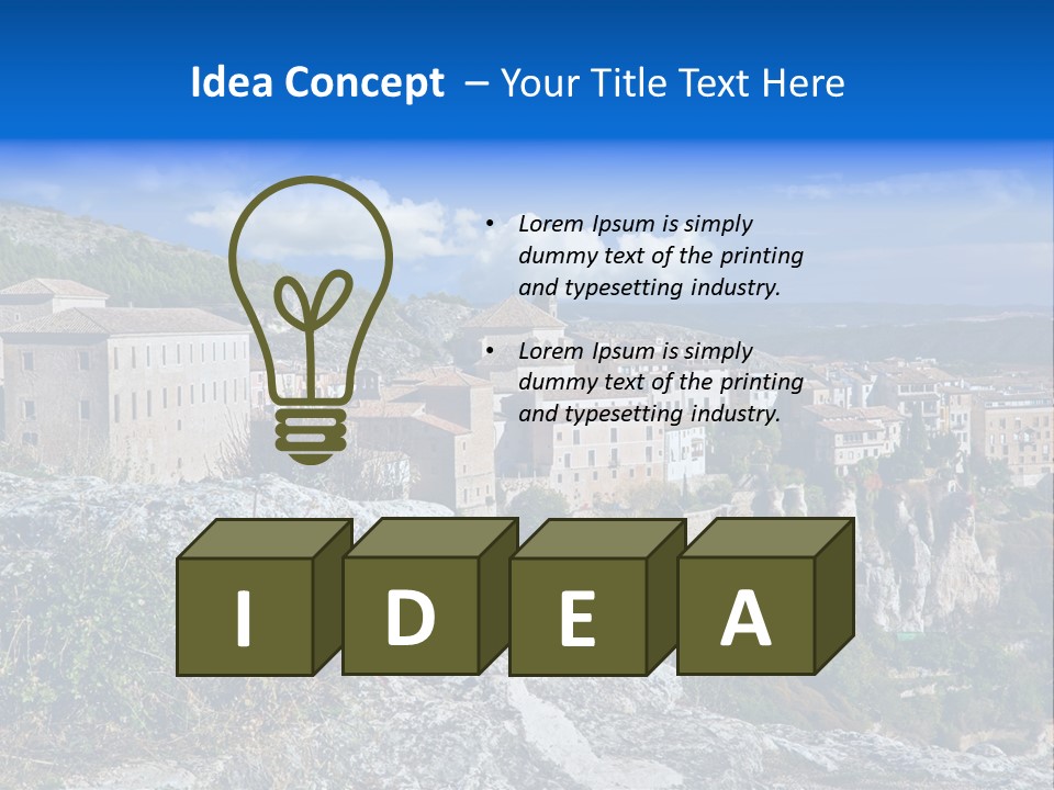 Cliff Height Rocky PowerPoint Template