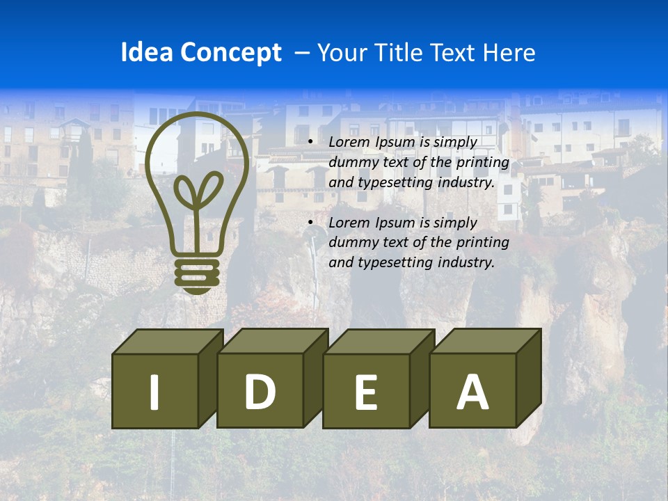 Panoramic Monument Landscape PowerPoint Template