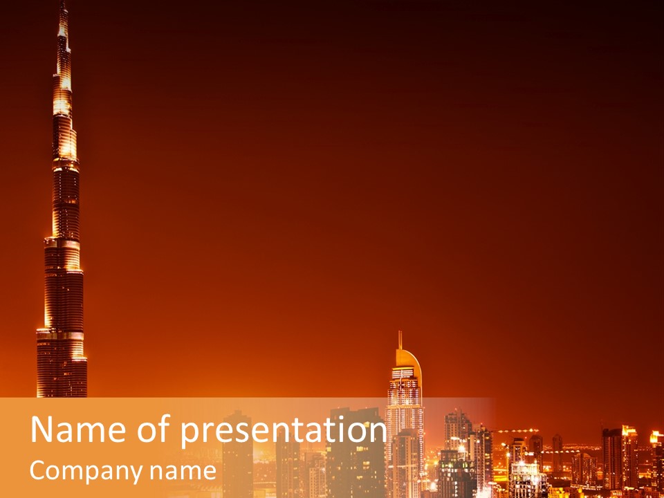 Orange Middle Uae PowerPoint Template