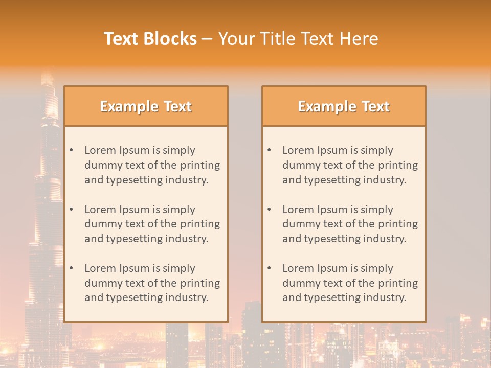 Orange Middle Uae PowerPoint Template