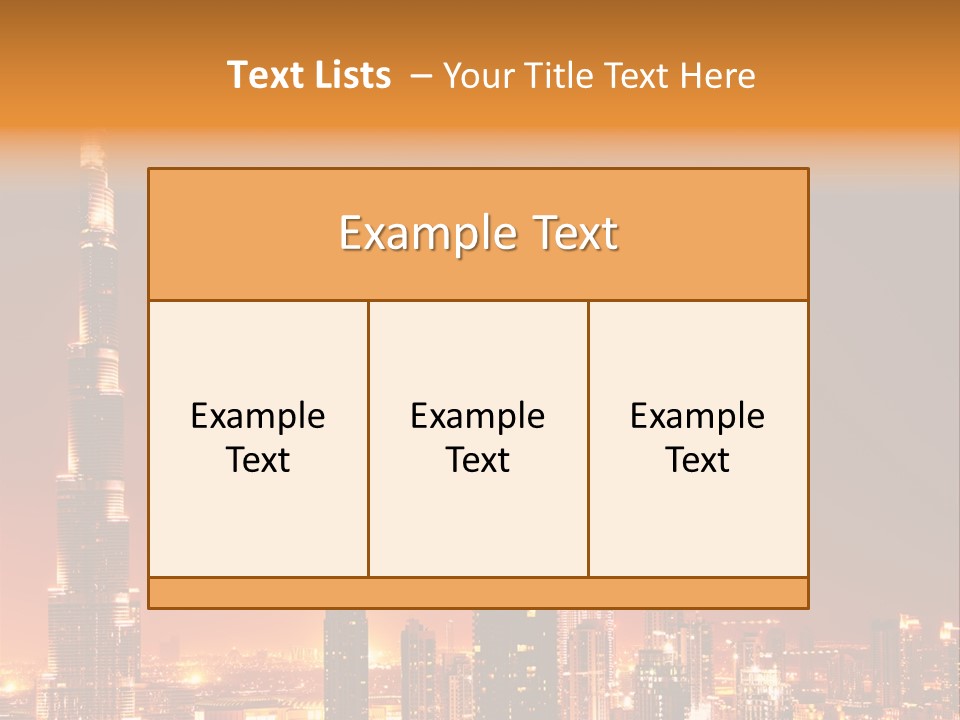 Orange Middle Uae PowerPoint Template