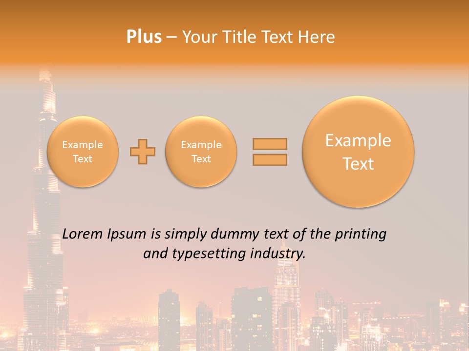 Orange Middle Uae PowerPoint Template