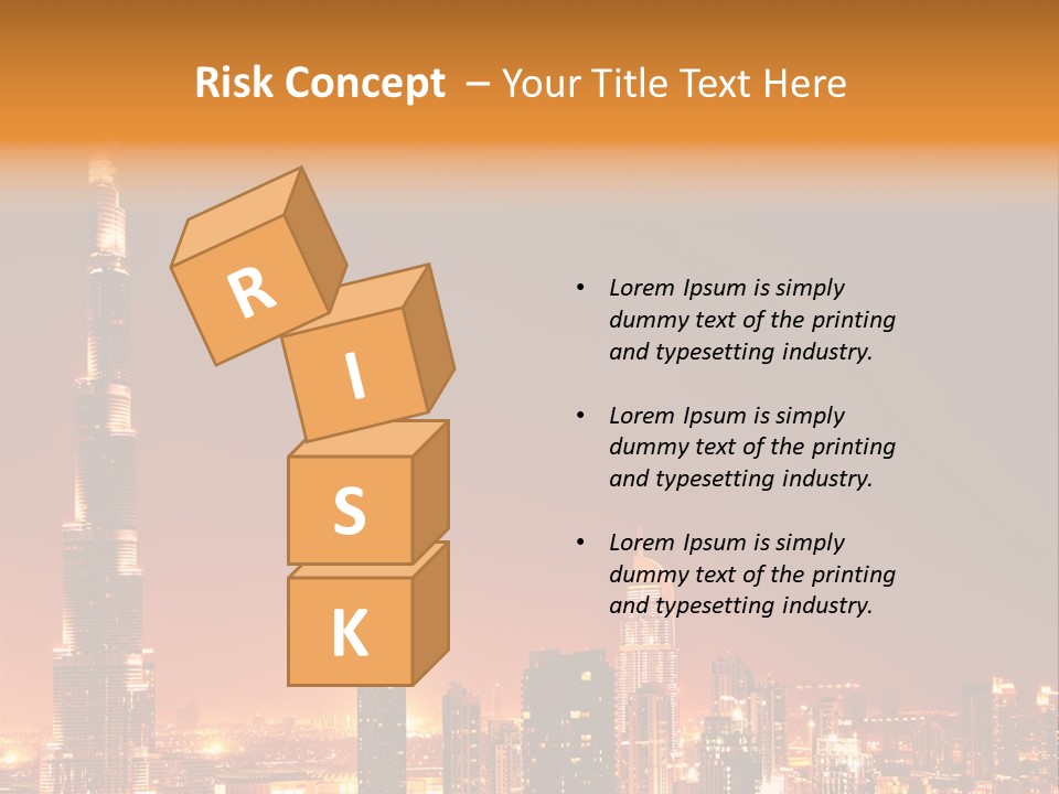 Orange Middle Uae PowerPoint Template