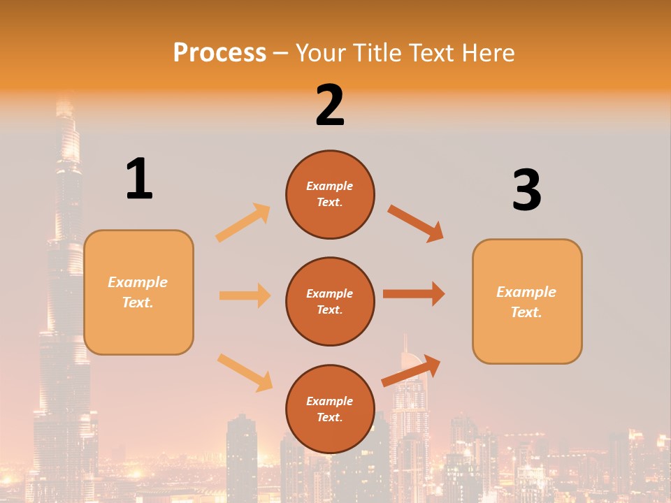 Orange Middle Uae PowerPoint Template