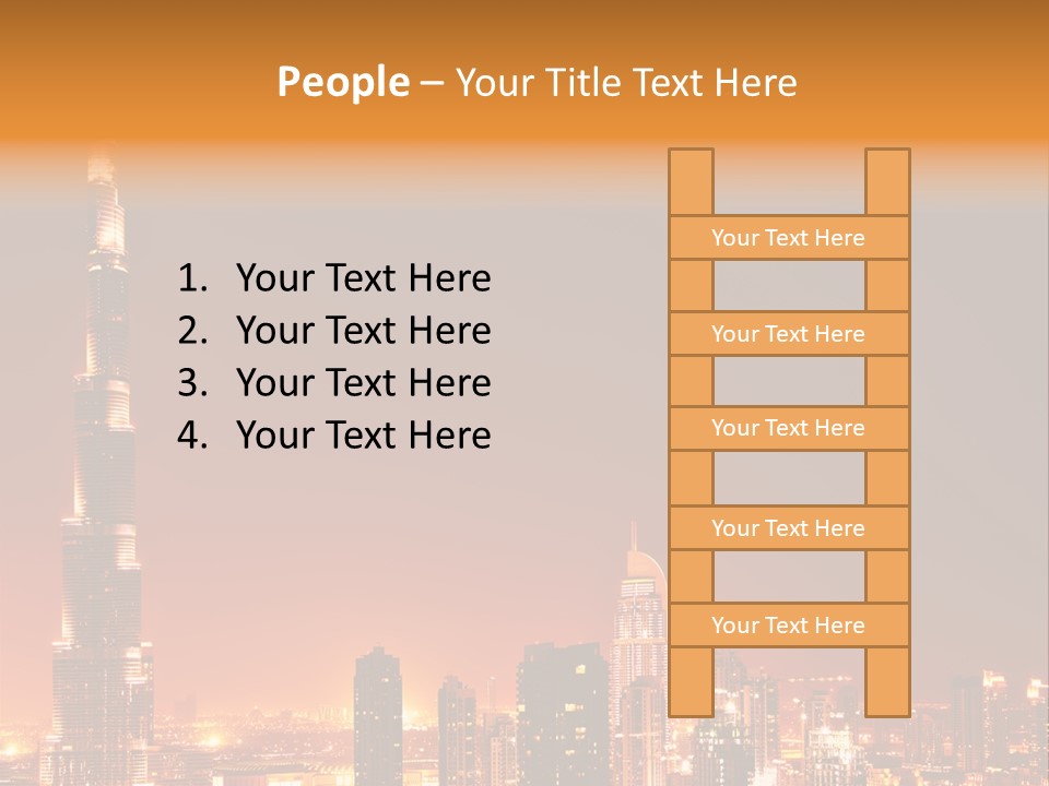 Orange Middle Uae PowerPoint Template