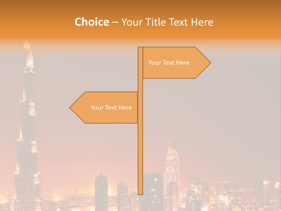 Orange Middle Uae PowerPoint Template