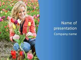 Female Field Plant PowerPoint Template