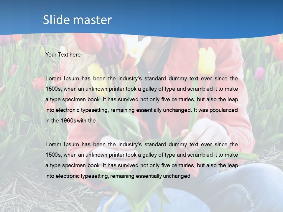 Female Field Plant PowerPoint Template